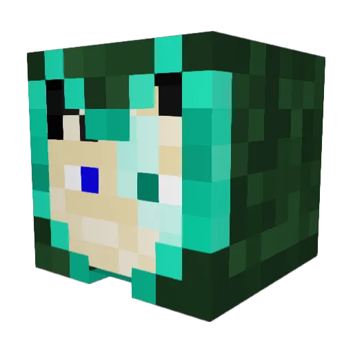 Cor0an Minecraft avatar head, 3D render