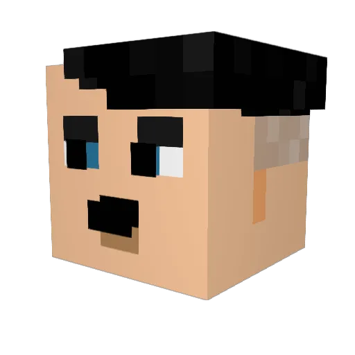 CorCoc_16 Minecraft avatar head, 3D render