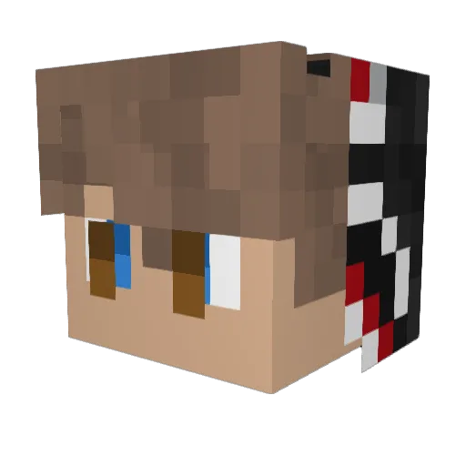 CorOgd Minecraft avatar head, 3D render