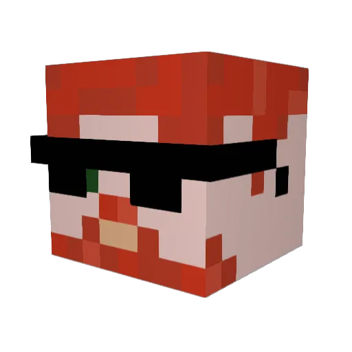 CorPado Minecraft avatar head, 3D render