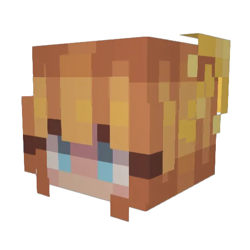 CoraPluh69 Minecraft avatar head, 3D render