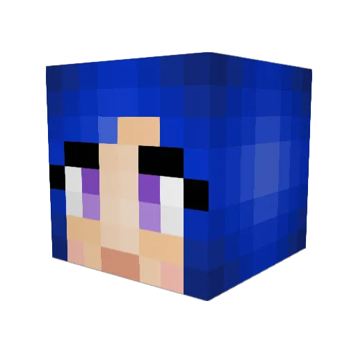 Cora_Maverick Minecraft avatar head, 3D render
