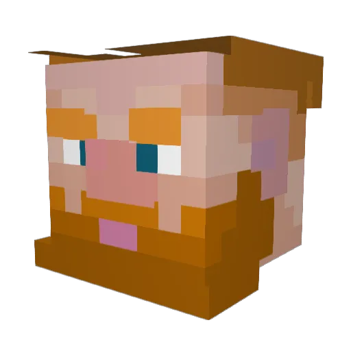 CoralReeves Minecraft avatar head, 3D render