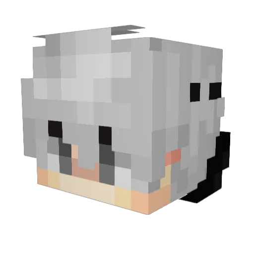 Corality Minecraft avatar head, 3D render
