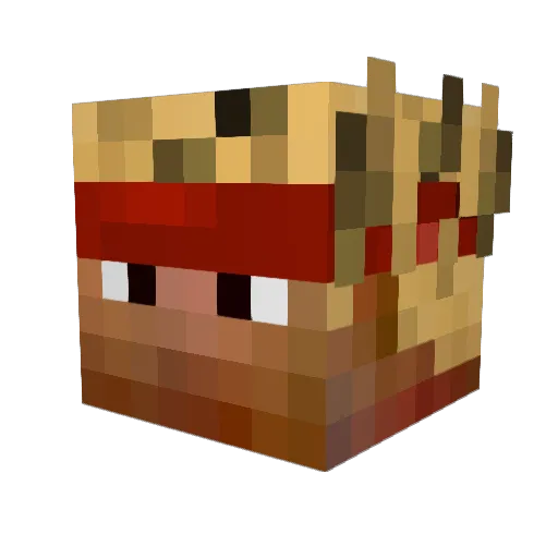 Corangelay Minecraft avatar head, 3D render
