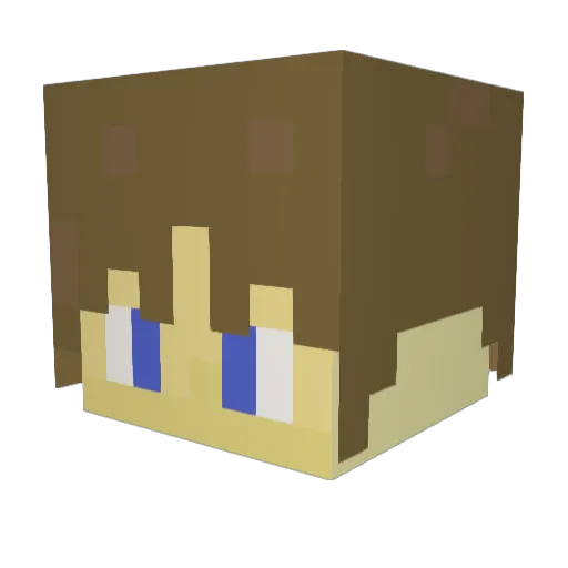 Corantic_ Minecraft avatar head, 3D render