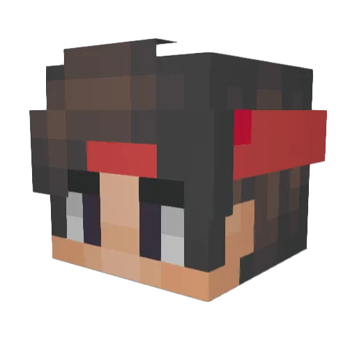 Corazenn Minecraft avatar head, 3D render