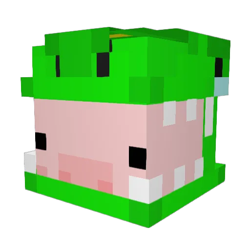 CorazonCongelao Minecraft avatar head, 3D render