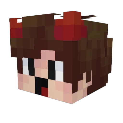 CorazonID Minecraft avatar head, 3D render
