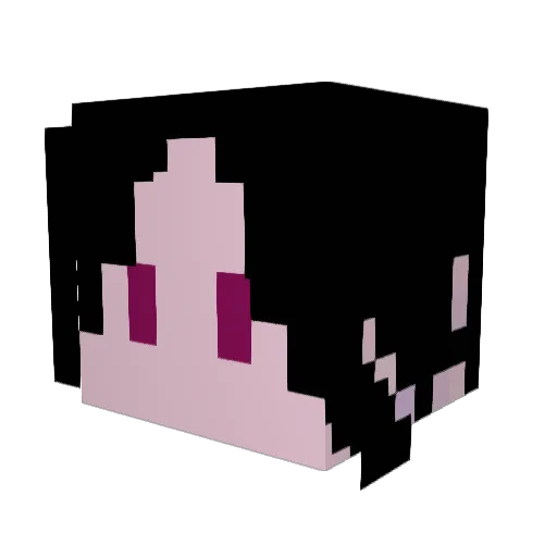 Corazong Minecraft avatar head, 3D render