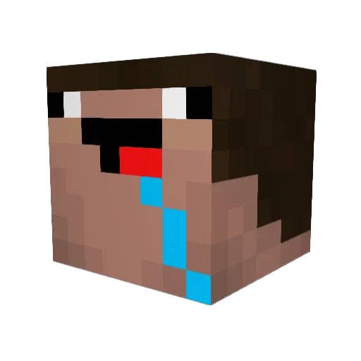 CorbanK Minecraft avatar head, 3D render