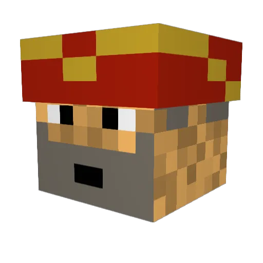 Corbias Minecraft avatar head, 3D render