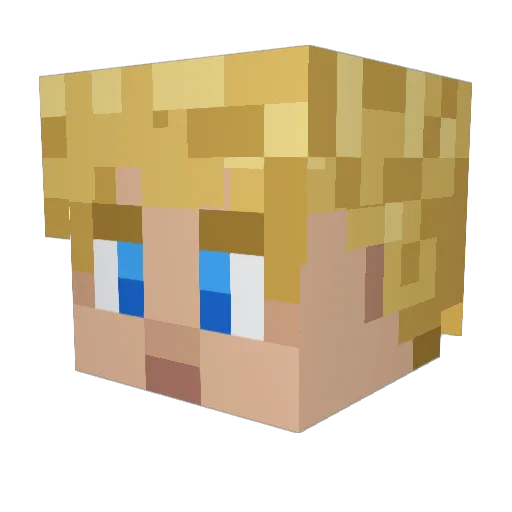 Corbig_ Minecraft avatar head, 3D render