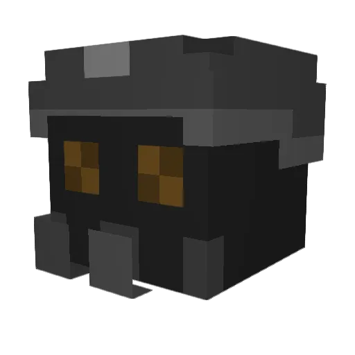 CorbinM Minecraft avatar head, 3D render