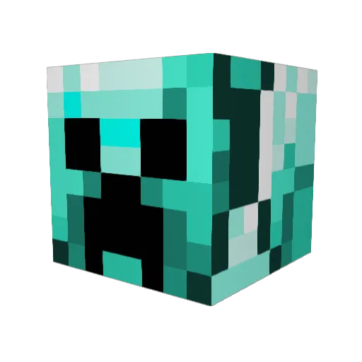 CorbinRod Minecraft avatar head, 3D render