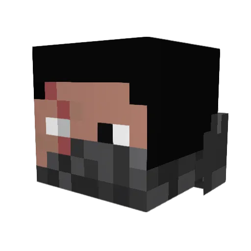 CorbinianXD Minecraft avatar head, 3D render