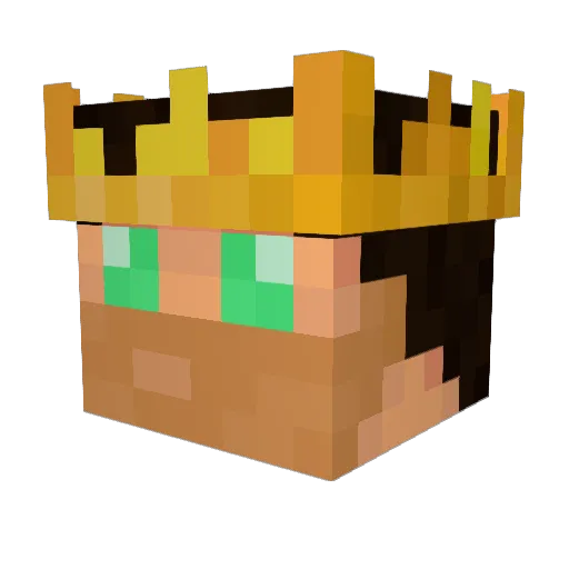 Corbinpenguin Minecraft avatar head, 3D render