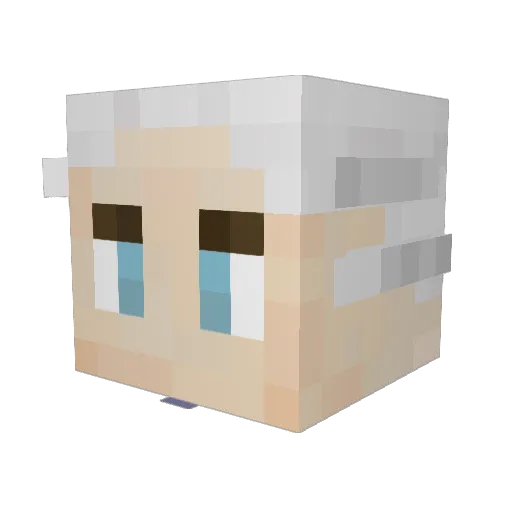 CorbyDaClassical Minecraft avatar head, 3D render