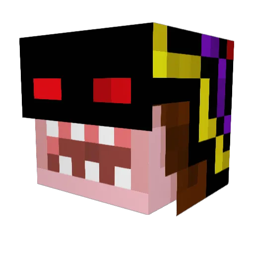 Corchi Minecraft avatar head, 3D render
