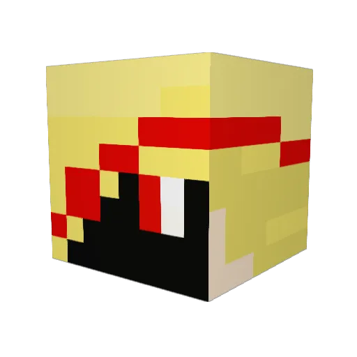 Corcito Minecraft avatar head, 3D render