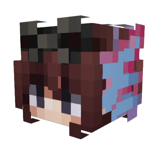 CordHedgehog Minecraft avatar head, 3D render