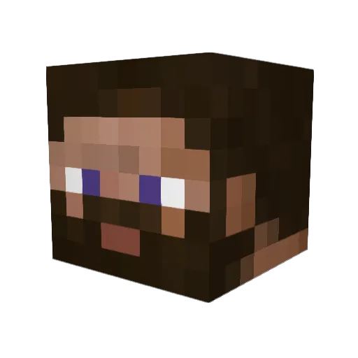 Corderoh Minecraft avatar head, 3D render