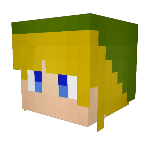 Cordinn Minecraft avatar head, 3D render