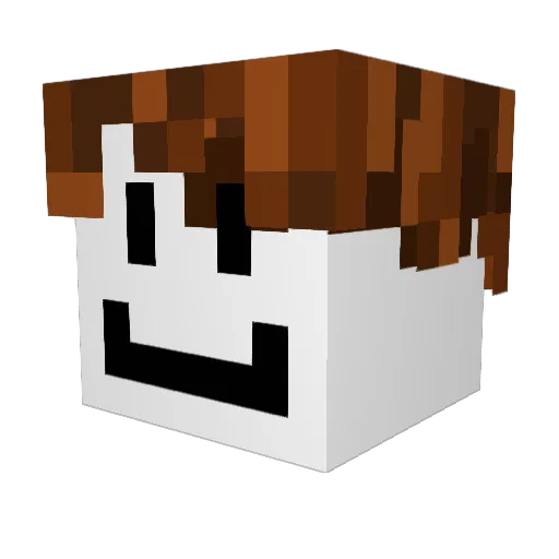 CordlessWill Minecraft avatar head, 3D render