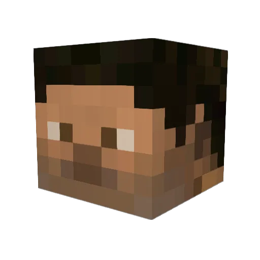 Cordohen Minecraft avatar head, 3D render