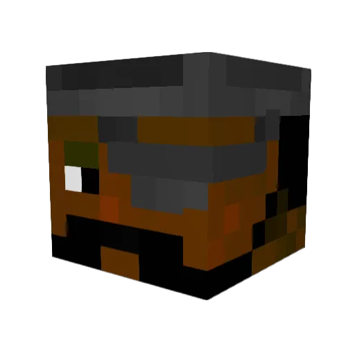 Cordura Minecraft avatar head, 3D render