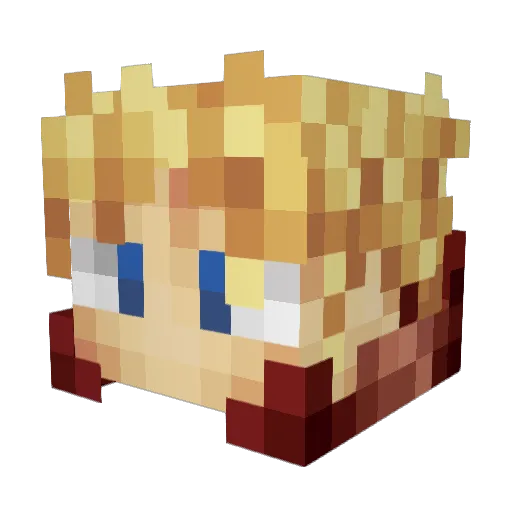 Core123 Minecraft avatar head, 3D render