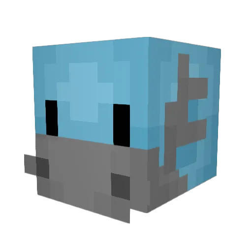 CoreCrash Minecraft avatar head, 3D render