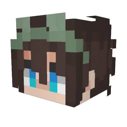 CoreViper Minecraft avatar head, 3D render