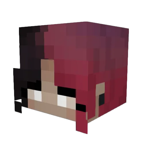 Coreana Minecraft avatar head, 3D render
