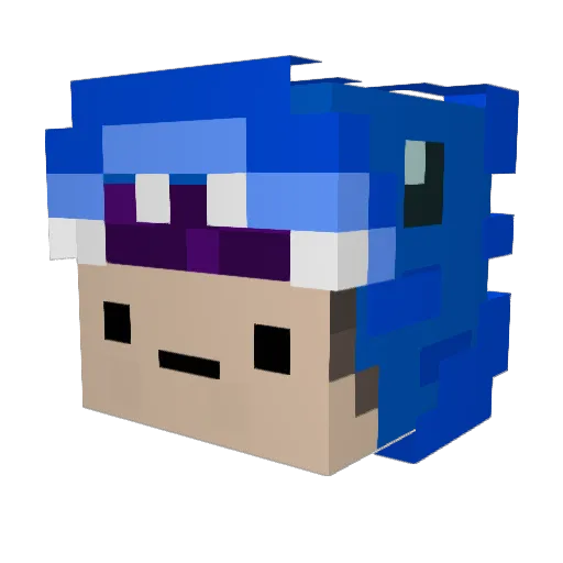 Coreastic Minecraft avatar head, 3D render