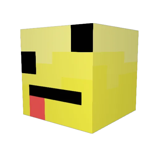 Coreg Minecraft avatar head, 3D render