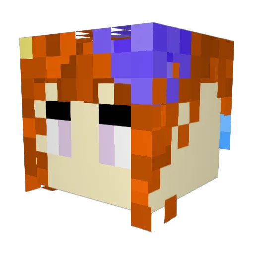 Corenebulae Minecraft avatar head, 3D render