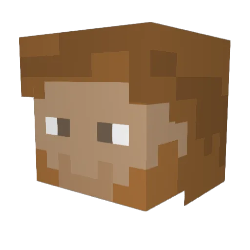 Coresmash Minecraft avatar head, 3D render