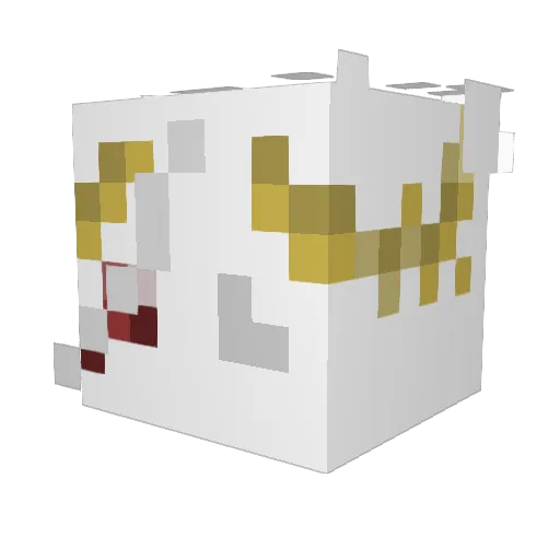 Coretocore Minecraft avatar head, 3D render