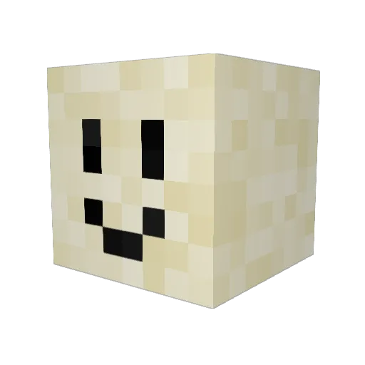 Coreux Minecraft avatar head, 3D render