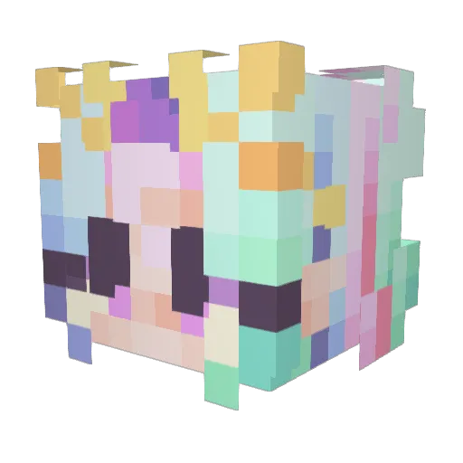 CoreyCosmonaut Minecraft avatar head, 3D render