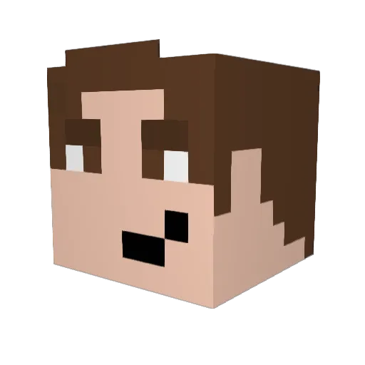 Corfortis Minecraft avatar head, 3D render