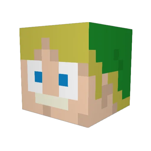 Corga27 Minecraft avatar head, 3D render