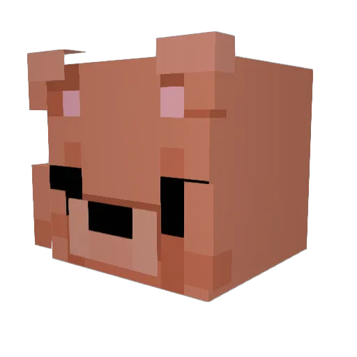 Corgi_Corn Minecraft avatar head, 3D render