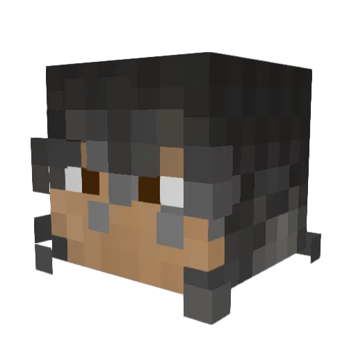 Corgzdacorgo Minecraft avatar head, 3D render