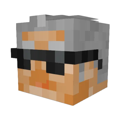CorianderPellet Minecraft avatar head, 3D render