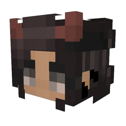 Coriandre Minecraft avatar head, 3D render