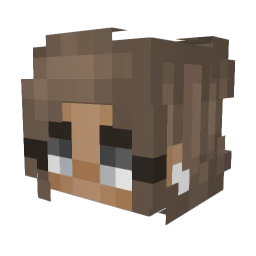 Coriiii Minecraft avatar head, 3D render