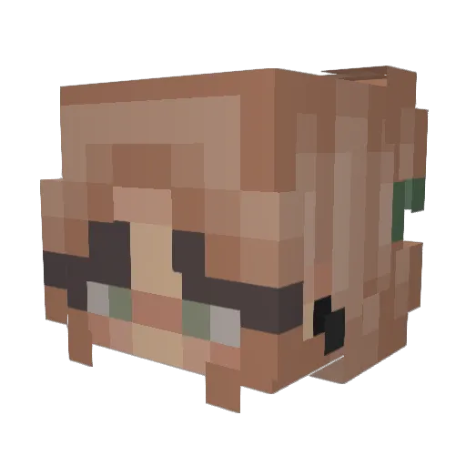 CorinaIsa Minecraft avatar head, 3D render