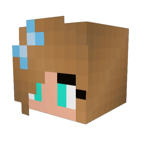Corinaperron Minecraft avatar head, 3D render